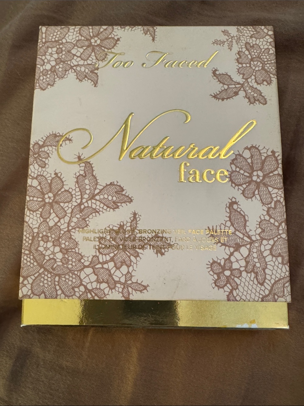Too Faced Natural Face Palette - Pink & Gold Accents- NEW IN BOX!